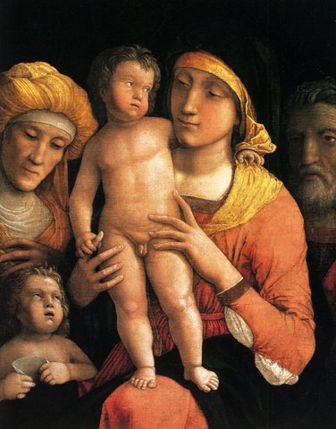The holy family with saints Elizabeth and the infant John the Baptist Manteg