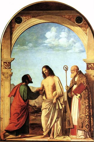 The Incredulity Of St Thomas With St Magno Vescovo