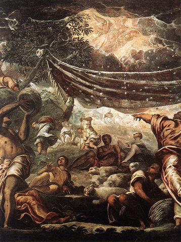 The Miracle of Manna detail