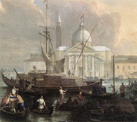 The Sea Custom House With San Giorgio Maggiore detail