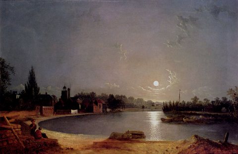 The Thames At Moonlight Twickenham