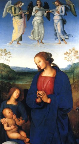 The Virgin and child with an angel