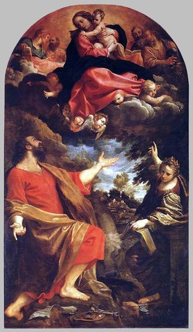 The Virgin Appears to St Luke and Catherine WGAThe Vi