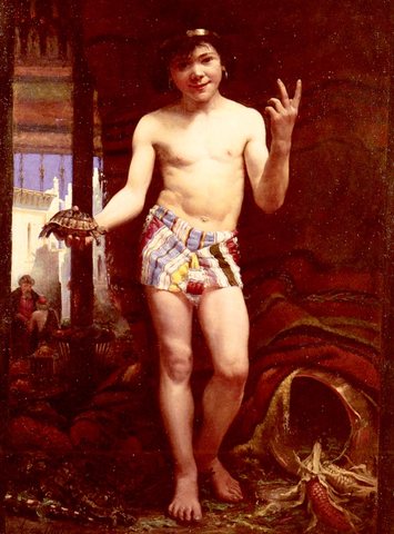 Thivet Antoine Auguste The Young Street Vendor