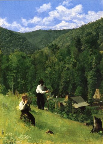 Thomas P The Farmer and His Son at Harvesting