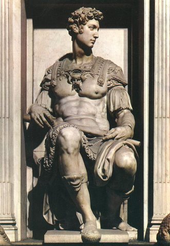 Tomb of Giuliano de- Medici detail Guiliano de- Medici