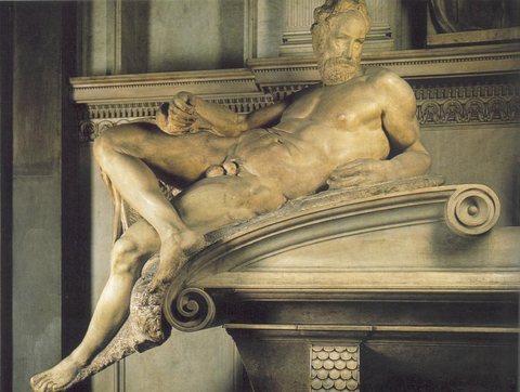 Tomb of Lorenzo de- Medici detail Twilight
