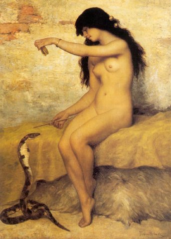 Trouillebert Paul de Sire The Nude Snake Charmer
