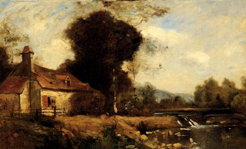Trouillebert Paul Desire A Cottage By A Stream