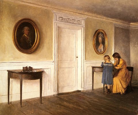 Two Of The Artist s Daughters At Liselund