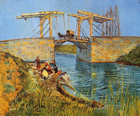 Van Gogh Vincent The Langlois Bridge at Arles with Women Washing