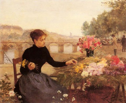Victor A Parisian Flower Market