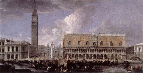 View Of The Wharf From The Bacino Di San Marco