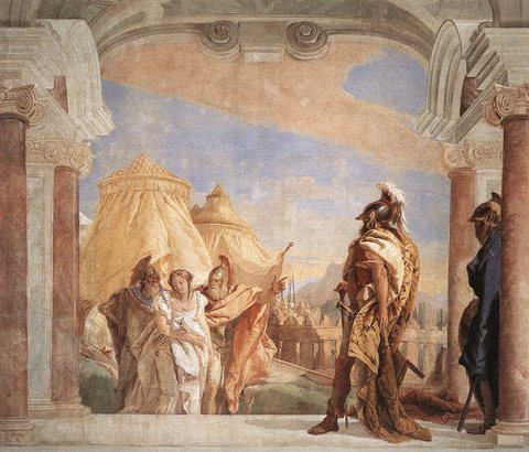 Villa Valmarana Eurybates and Talthybios Lead Briseis to Agamemmon