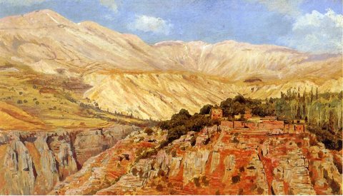 Village in Atlas Mountains Morocco