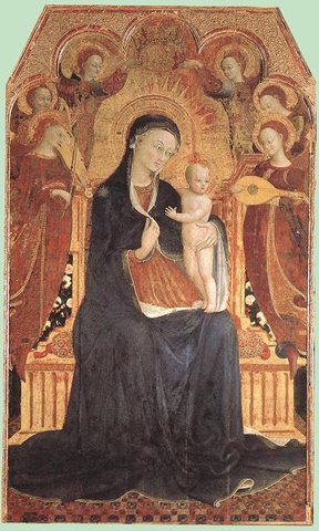 Virgin And Child Adored By Six Angels