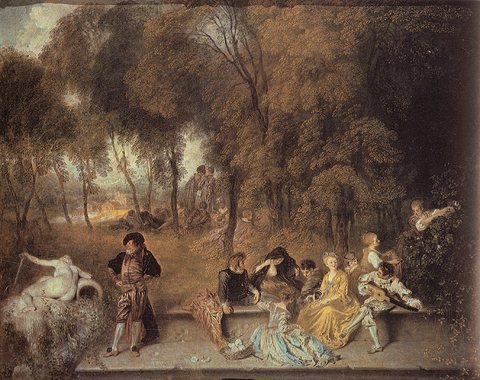 Watteau Reunion en plein air