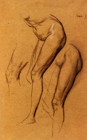 Watts George Frederick Nude Studies Of Long Mary Two Being Studies For Eve