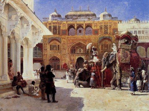 Weeks Edwin Arrival Of Prince Humbert The Rajah At The Palace Of Amber