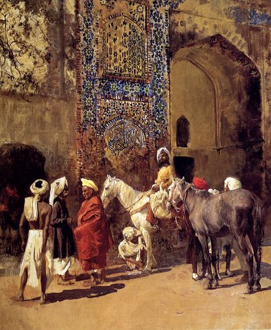 Weeks Edwin Blue Tiled Mosque At Delhi India