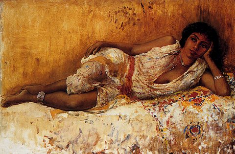 Weeks Edwin Lord Moorish Girl Lying On A Couch