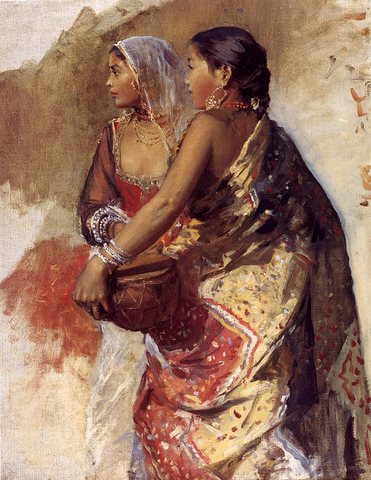 Weeks Edwin Sketch Two Nautch Girls