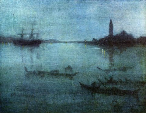 Whistler Blue and Silver Nocturne in Blue and Silver The Lagoon Venice
