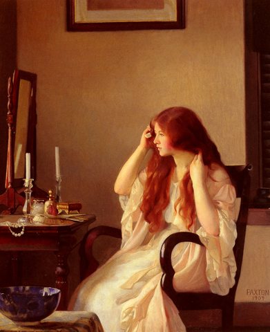 William Mc Gregor Girl Combing Her Hair