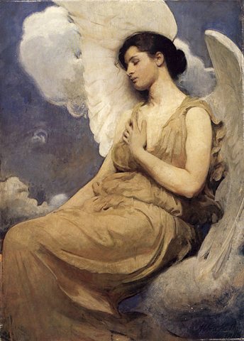 Winged figure