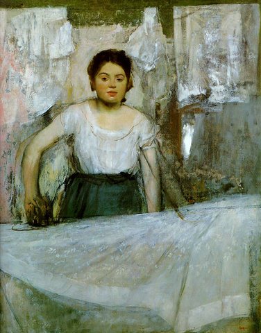 woman ironing