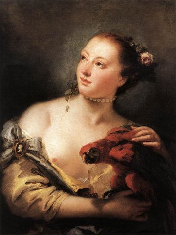 Woman with a Parrot