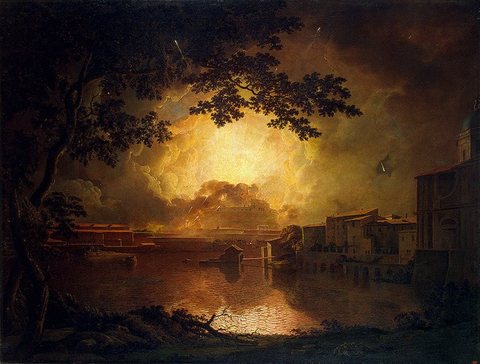 Wright Firework Display at the Castel Sant- Angelo in Rome