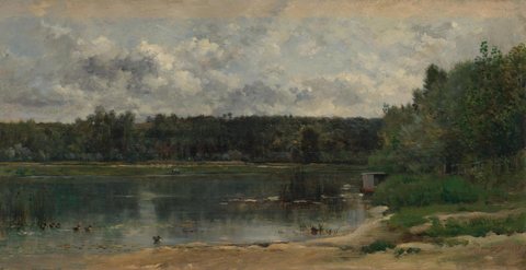 River Scene with Ducks
