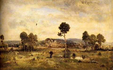 Diaz De La Pena Narcisse Virgile Landscape With A Pine Tree