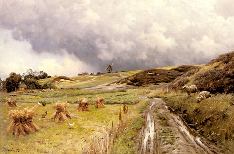 Monsted Peder A Pastoral Landscape After A Storm