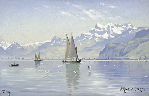 Monsted Peder M View of Lake Vevey