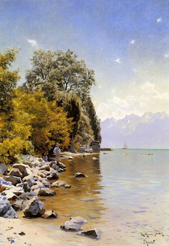 Monsted Peder Mork Fishing On Lac Leman