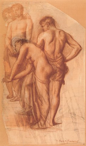 Chavannes Study for Four Figures in Rest