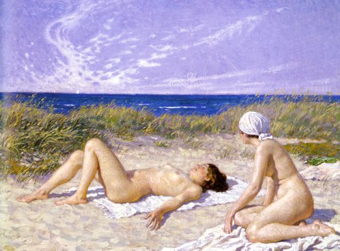 Paul Sunbathing In The Dunes