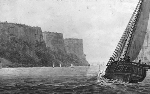 The Packet Mohawk Of Albany Passing The Palisades