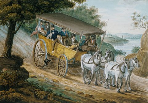 Travel By Stagecoach Near Trenton New Jersey
