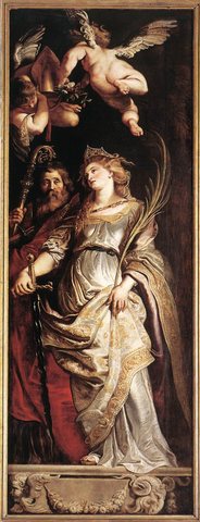 Raising of the Cross Sts Eligius and Catherine