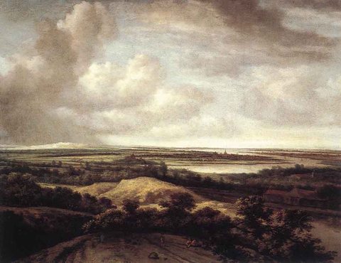 Panorama View Of Dunes And A River
