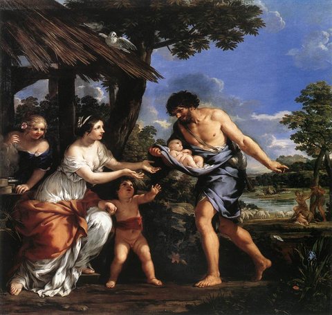 Romulus And Rems Given Shelter By Faustulus