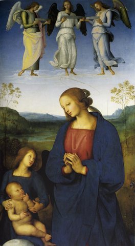 The Virgin and child with an angel