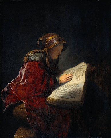 The Prophetess Anna (known as -Rembrandt-s Mother-)