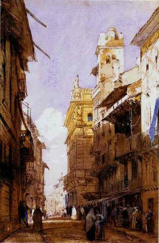The Corsa Saint- Anastasia Verona with the Palace of Prince Maffet