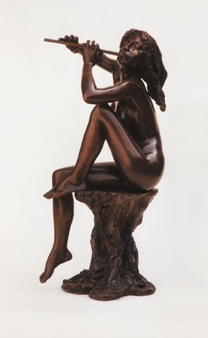 Small nude with flute