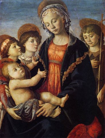 The Virgin And Child With Two Angels