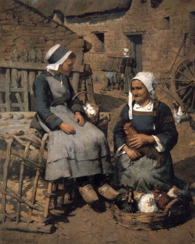 Preparations for Market Quimperle Brittany